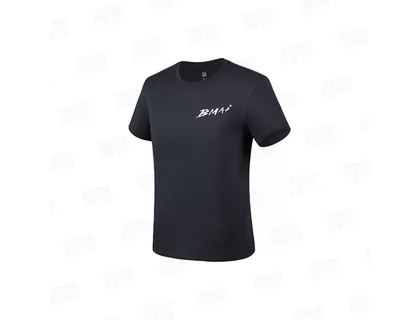 Футболка Bmai мужская черная, серебряная надпись