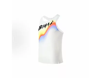Майка Bmai беговая разноцветная белая серии Pro мужская
